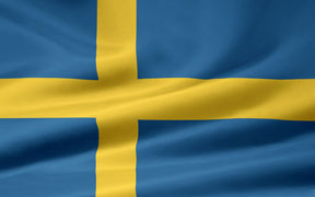 rippled Swedish flag